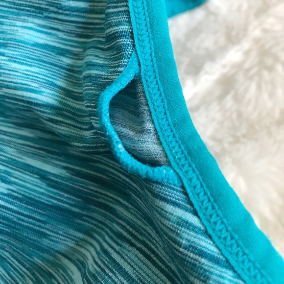 Columbia Turquoise Seamless Spacedye Sports Bra Size Medium Activewear - Picture 9 of 10